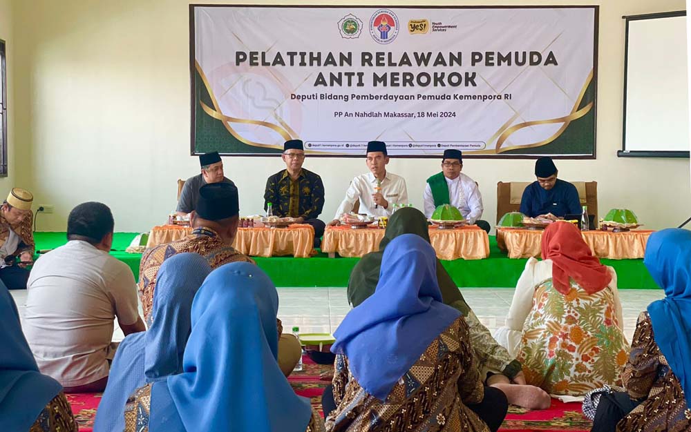 Gelar Pelatihan Relawan Pemuda Anti Merokok, Deputi Pemberdayaan Pemuda Gandeng Pesantren An Nadhlah Makassar