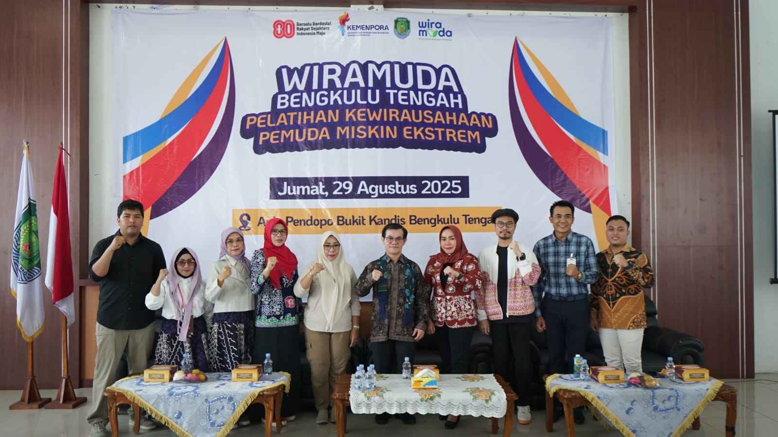 Deputi Pelayanan Kepemudaan Buka Pelatihan Kewirausahaan Pemuda Miskin Ekstrem di Bengkulu Tengah
