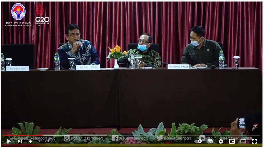 Kegiatan Rakornas Asdep IPTEK dan IMTAQ Pemuda. Bandung(24-26/5/22)