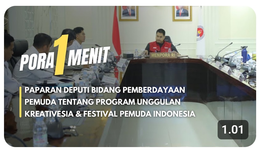 Paparan Deputi Bidang Pemberdayaan Pemuda tentang Kreativesia & Festival Pemuda Indonesia